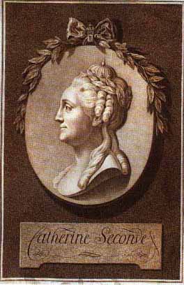 Catherine II. Engraving by Gavrila Skorodumov