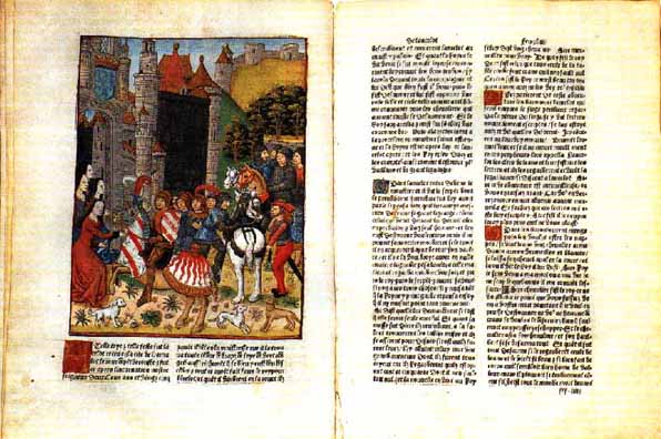 Средневековый роман о рыцаре Ланселоте. 1500 год.